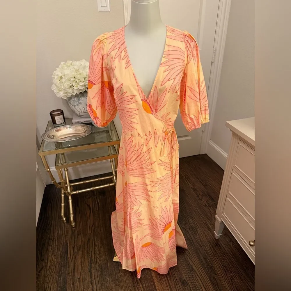KATE SPADE Falling Flower Wrap Dress AF4